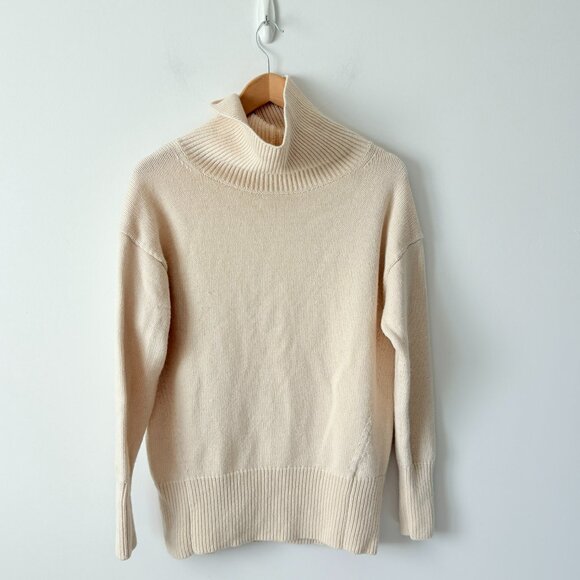 Aritzia Babaton Nicolas Wool & Cashmere Knit Sweater Ivory Cream Size XS - Picture 2 of 5